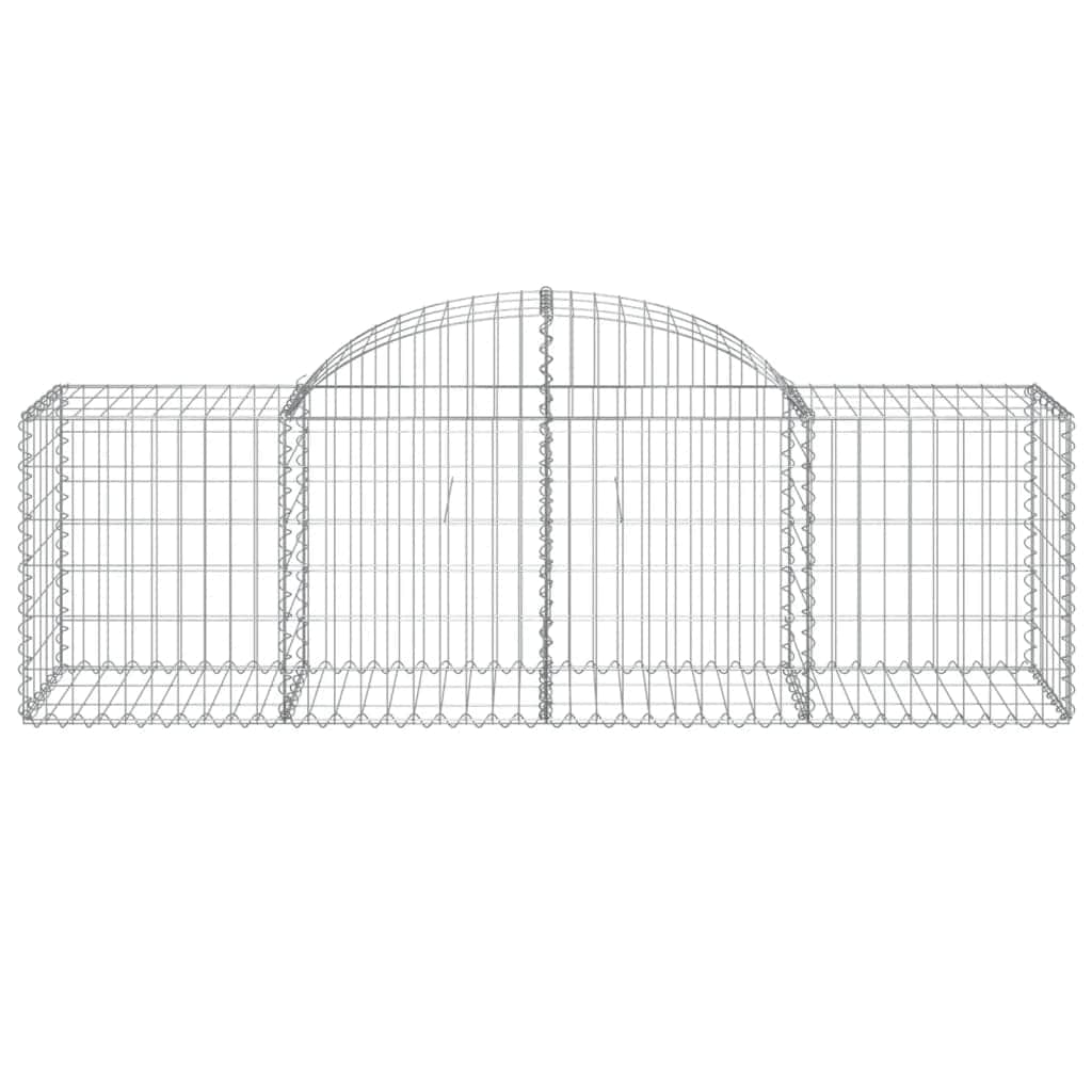 Elegant Archway Gabion Baskets: Set of 2 Galvanized Iron Garden Accents