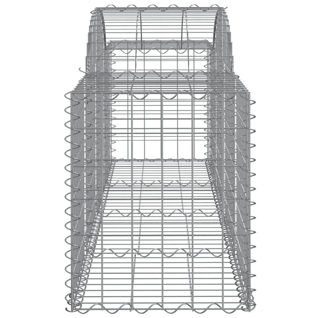 Elegant Archway Gabion Baskets: Set of 2 Galvanized Iron Garden Accents