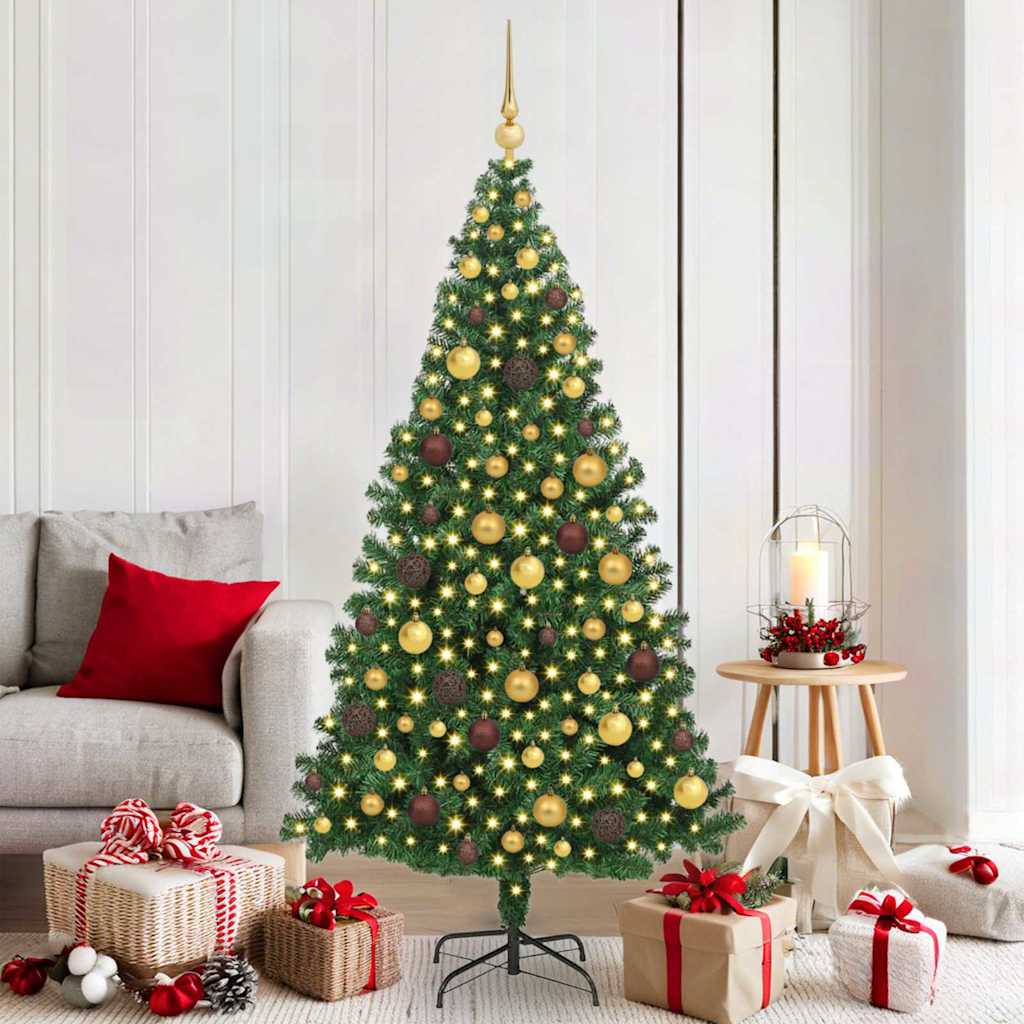 Elegant Artificial Christmas Tree Green 180cm PVCSteel and Plastic