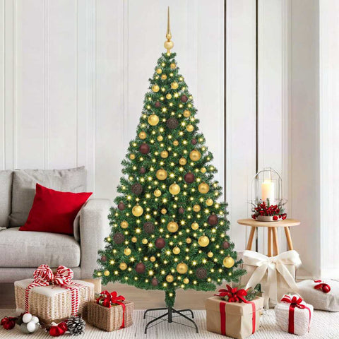 Elegant Artificial Christmas Tree Green 180cm PVCSteel and Plastic