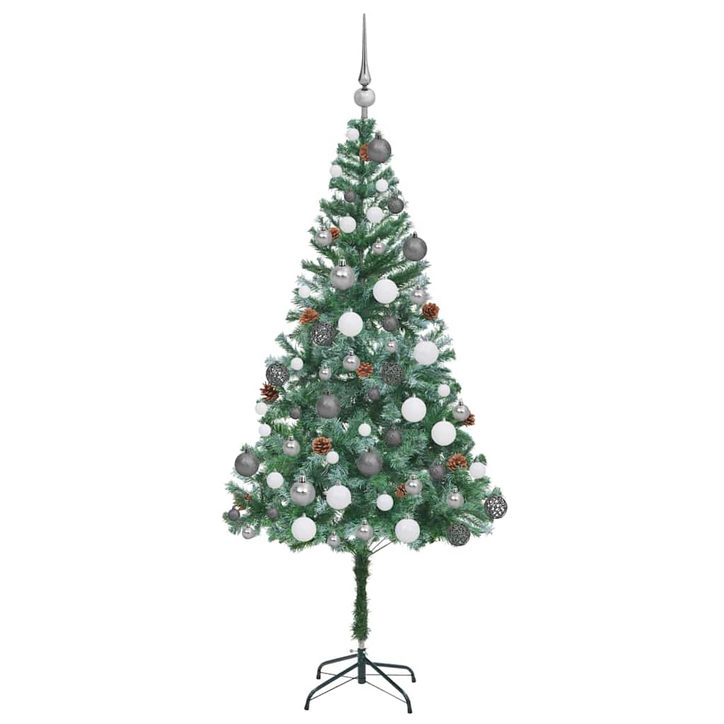 Elegant Artificial Christmas Tree with Stand Green 180cm PVC and Steel
