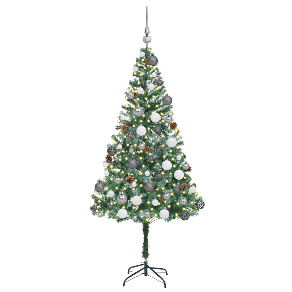 Elegant Artificial Christmas Tree with Stand Green 180cm PVC and Steel
