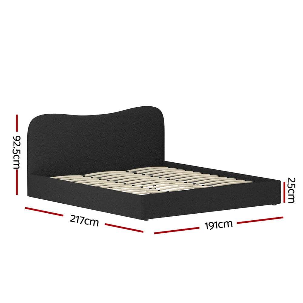 Elegant Bed Frame All Double/King/Single/Queen Boucle