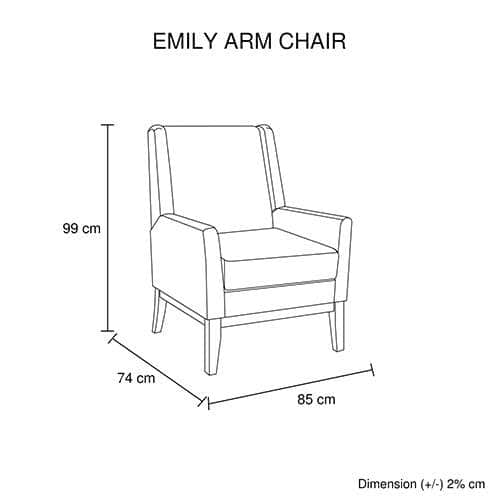 Elegant Beige Armchair - Upholstered Fabric Lounge Chair
