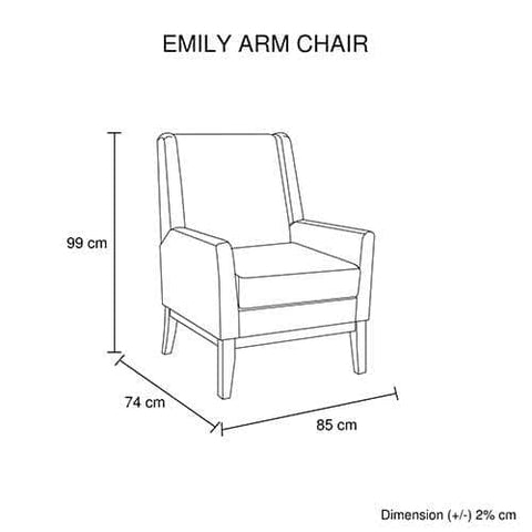 Elegant Beige Armchair - Upholstered Fabric Lounge Chair