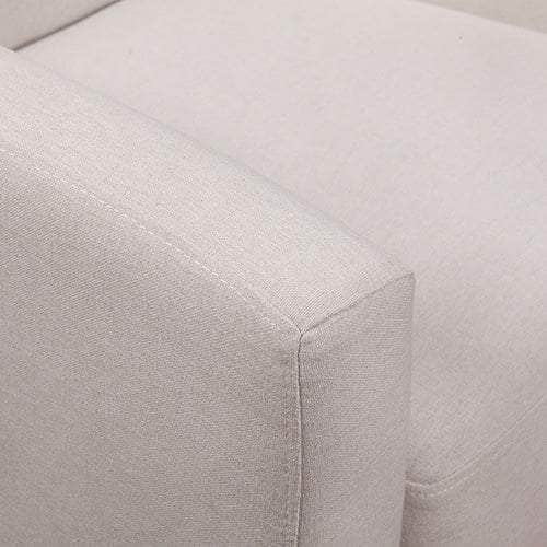 Elegant Beige Armchair - Upholstered Fabric Lounge Chair