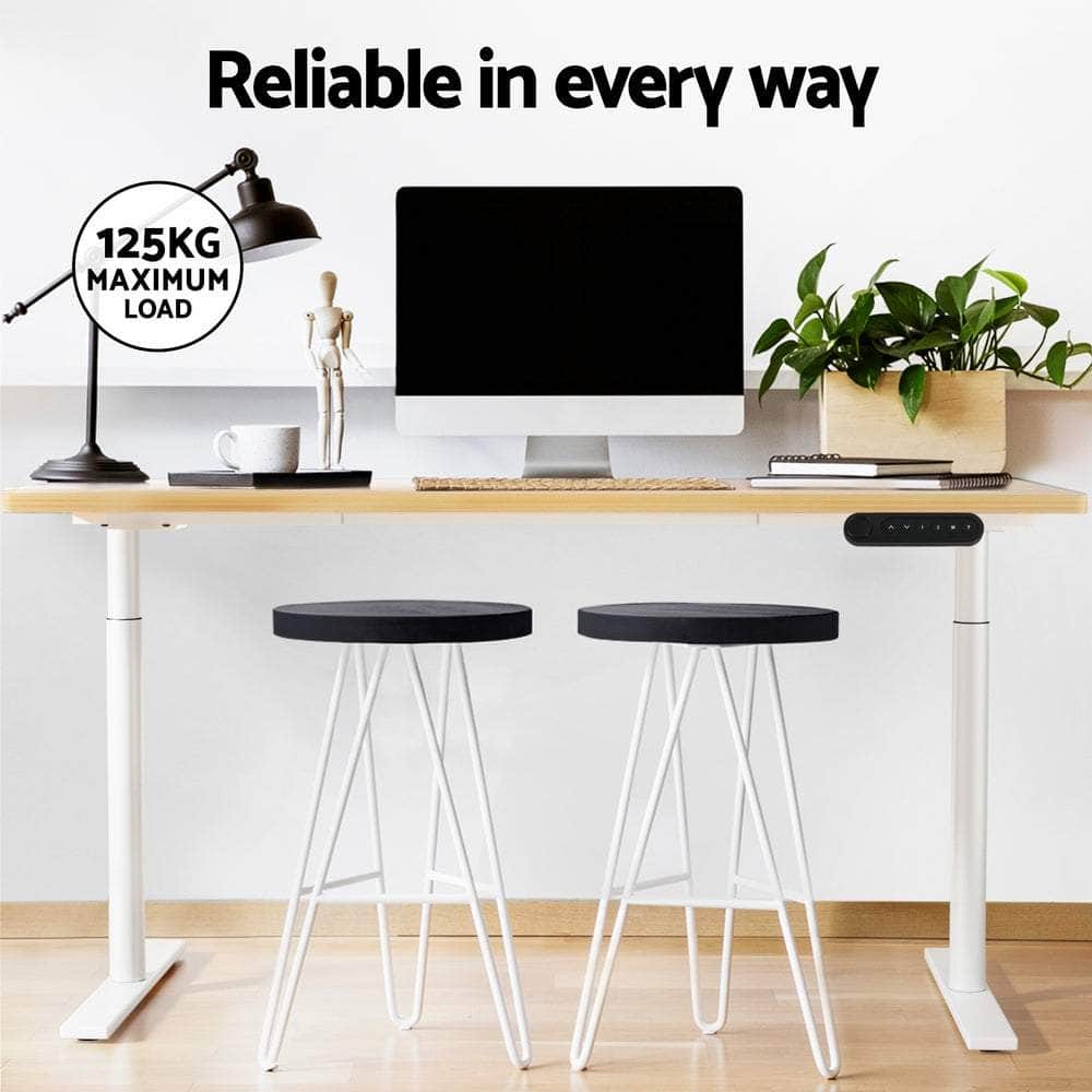 Elegant Black 140cm/120cm Height Adjustable Electric Standing Desk