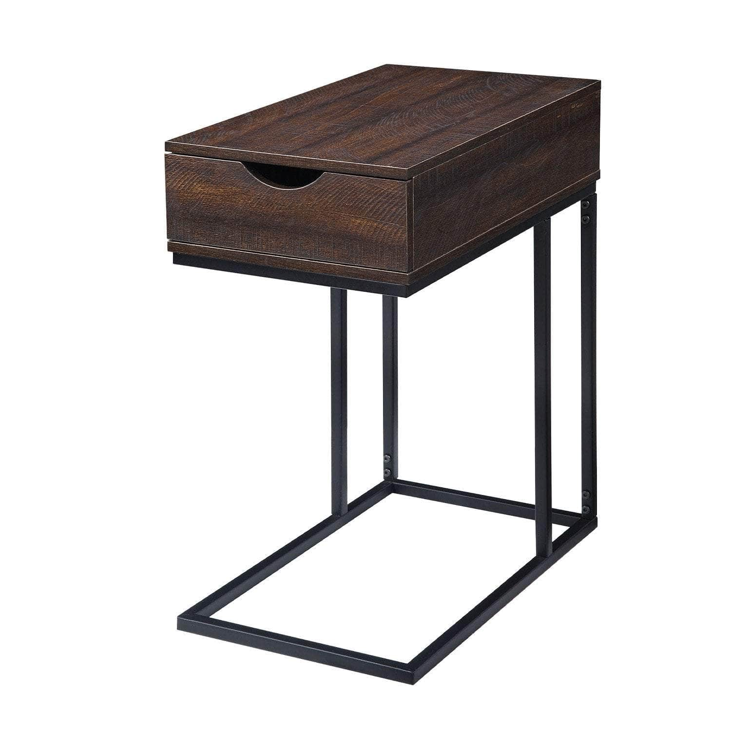 Elegant C-Shaped Drawer Side Table for Modern Living Spaces