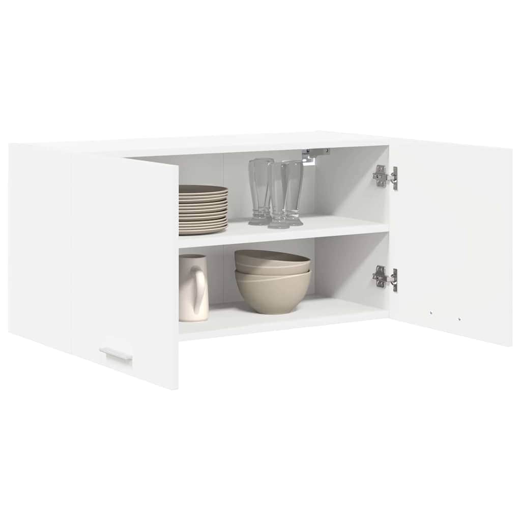 Elegant Cabinet Riga White Engineered Wood - Space-Saving