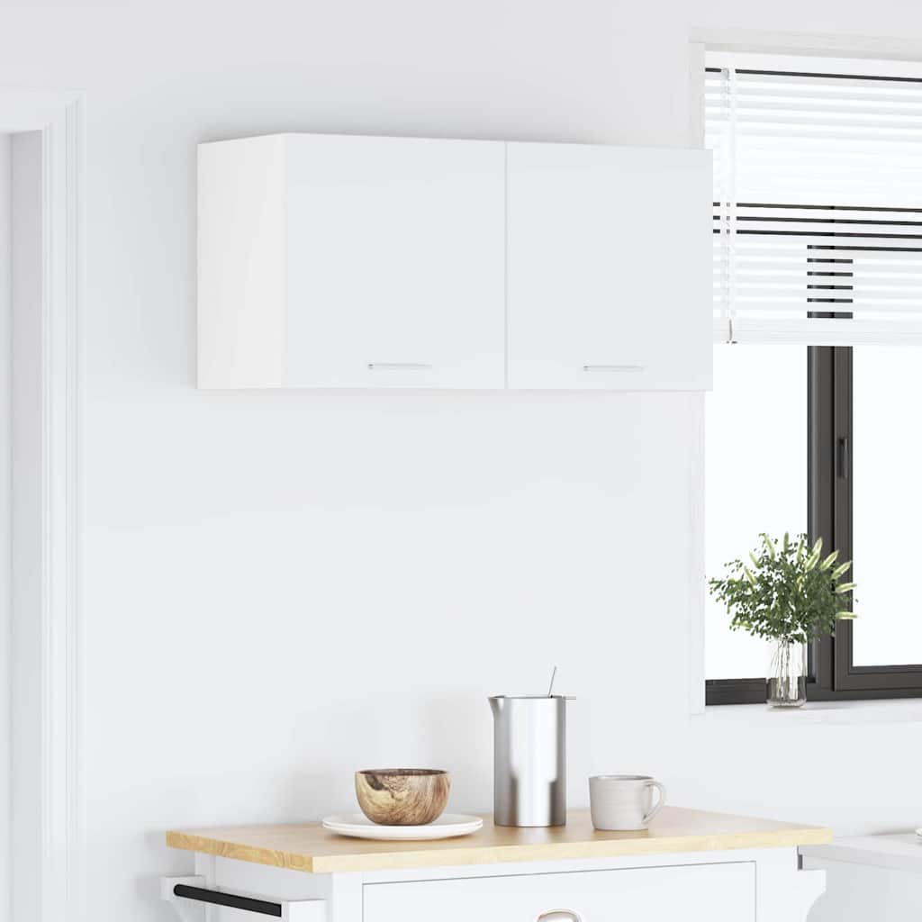 Elegant Cabinet Riga White Engineered Wood - Space-Saving