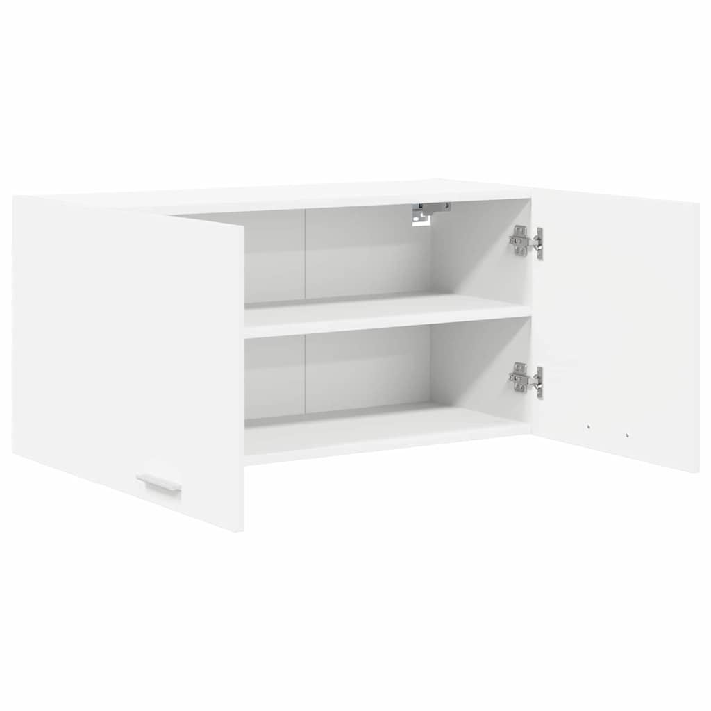 Wood finish - Elegant Cabinet Riga White Engineered Wood - Space-Saving