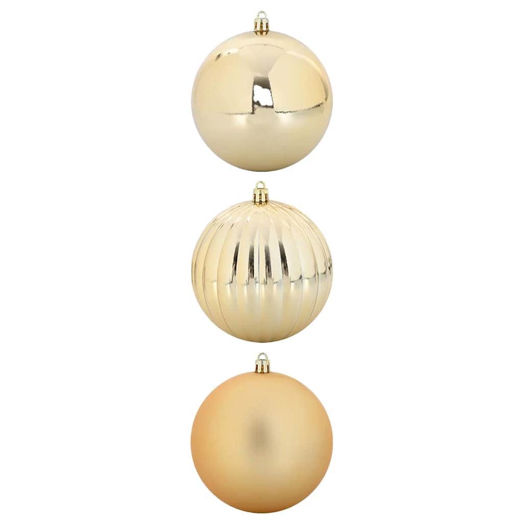 Elegant Christmas Bauble Set 3 pcs Gold - High Quality Build
