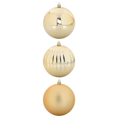 Elegant Christmas Bauble Set 3 pcs Gold - High Quality Build