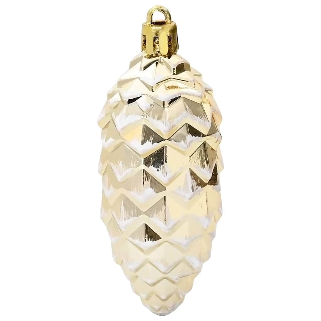 Elegant Christmas Pine Cone Ball 40 pcs Gold - Durable Construction
