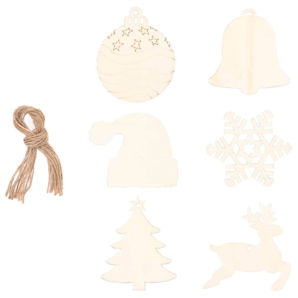 Elegant Christmas Tree with 30 LEDs Natural 90cm Solid Ash wood