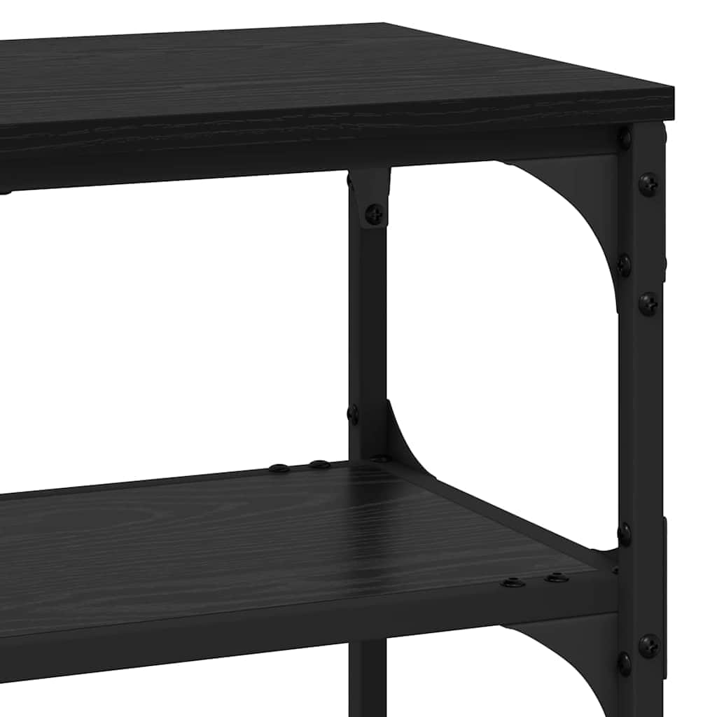 Elegant Console Table Black oak Engineered wood - Durable