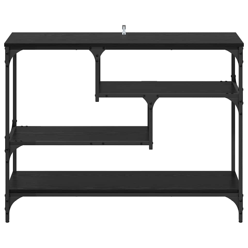 Elegant Console Table Black oak Engineered wood - Durable
