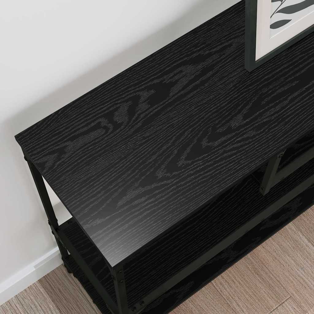 Elegant Console Table Black oak Engineered wood - Durable