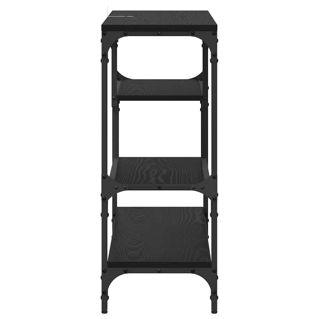 Elegant Console Table Black oak Engineered wood - Durable