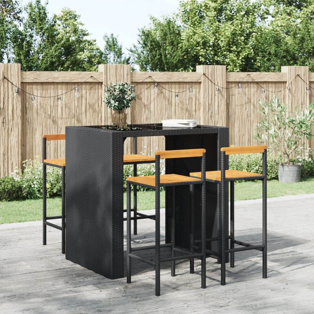 Elegant Duo: Poly Stools (Set of 4)Black\Grey