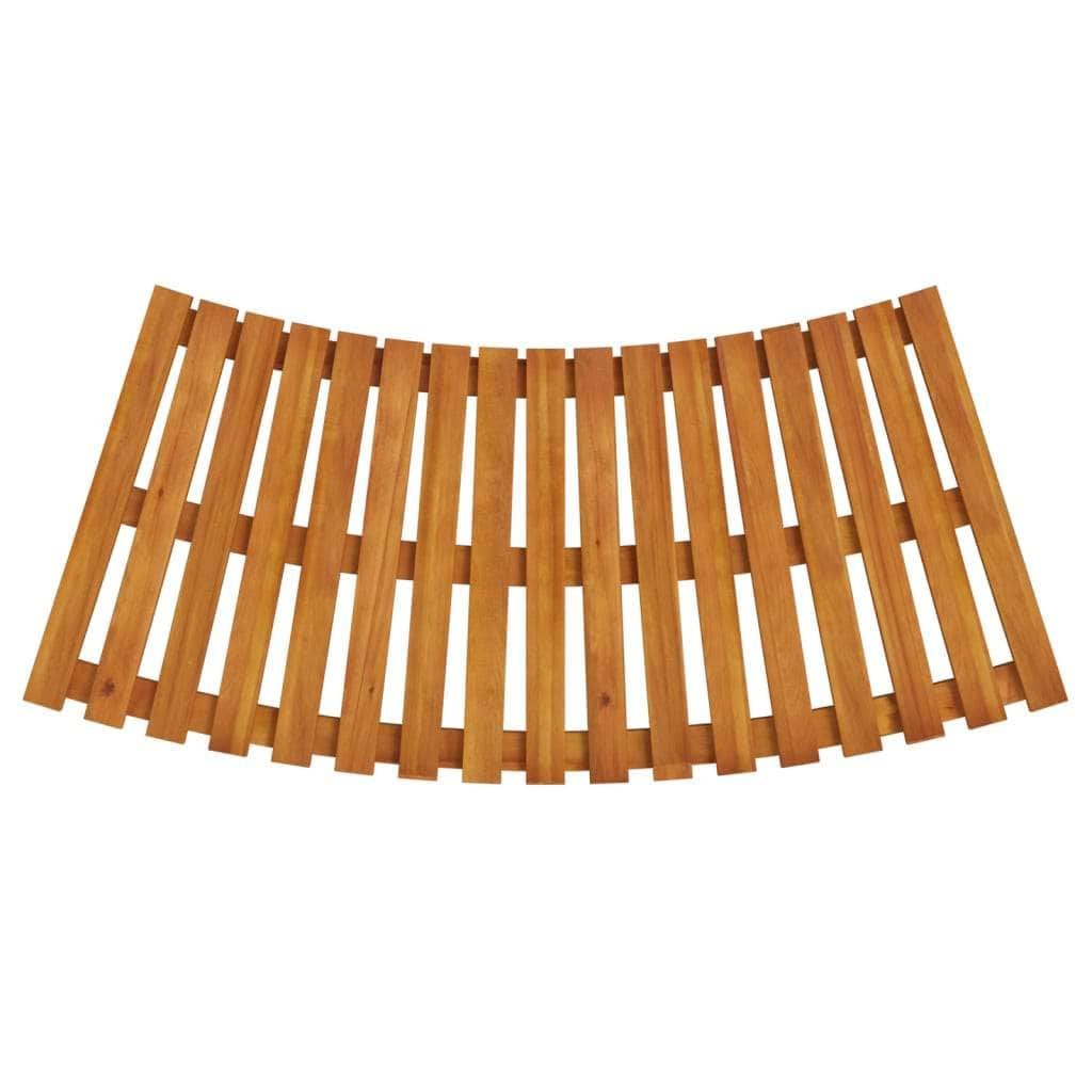 Elegant Entry: Set of 2 Solid Wood Acacia Spa Steps