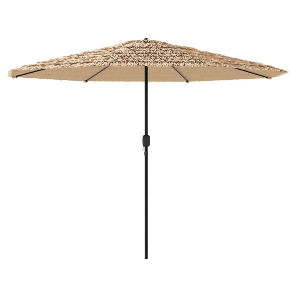 Elegant Garden Parasol with Steel Pole Brown