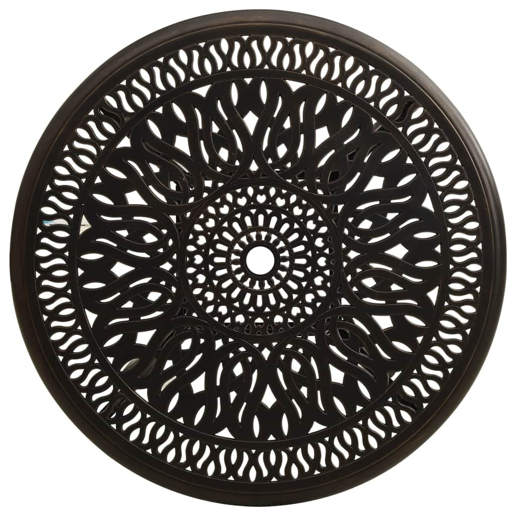 Elegant Garden Table Bronze 90x90x74 cm Home Use Urban Style