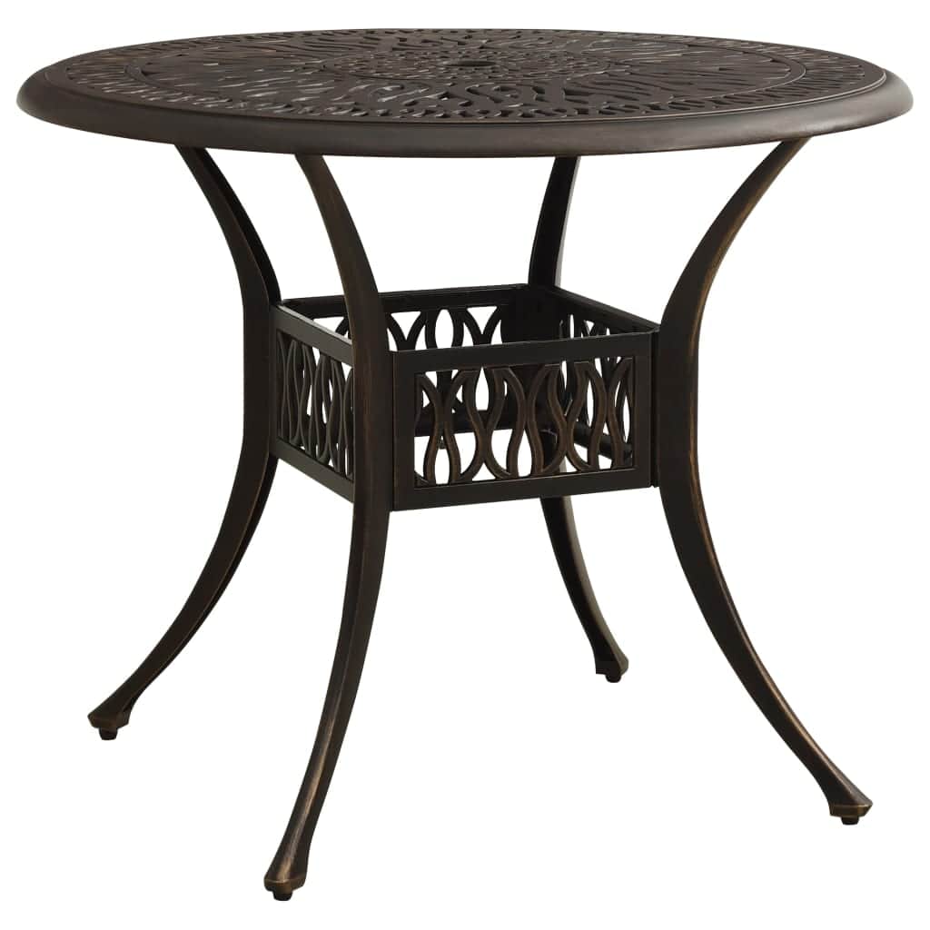 Elegant Garden Table Bronze 90x90x74 cm Home Use Urban Style