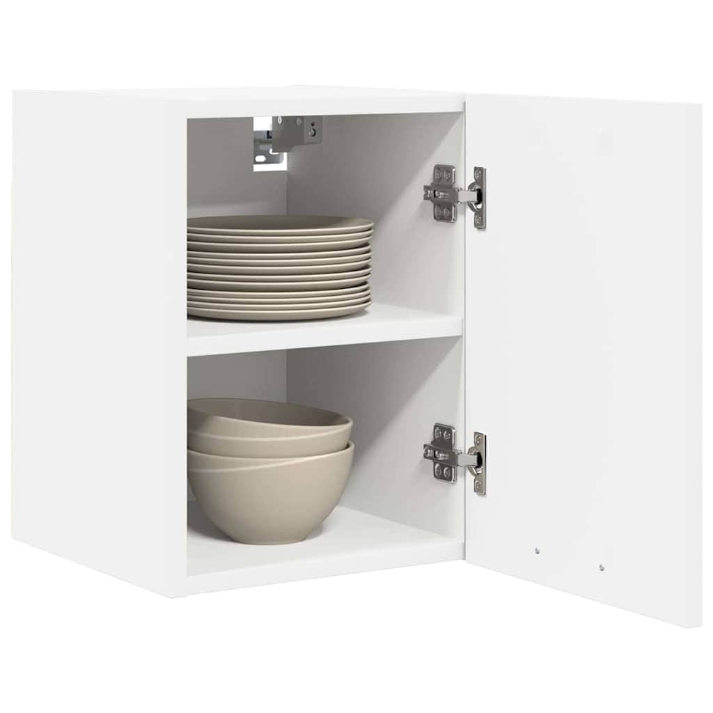 Elegant Hanging Cabinet Riga White Engineered Wood - Durable | Wood finish