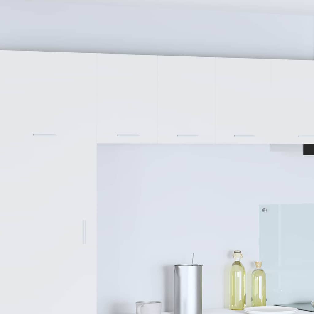 Elegant Hanging Cabinet Riga White Engineered Wood - Durable