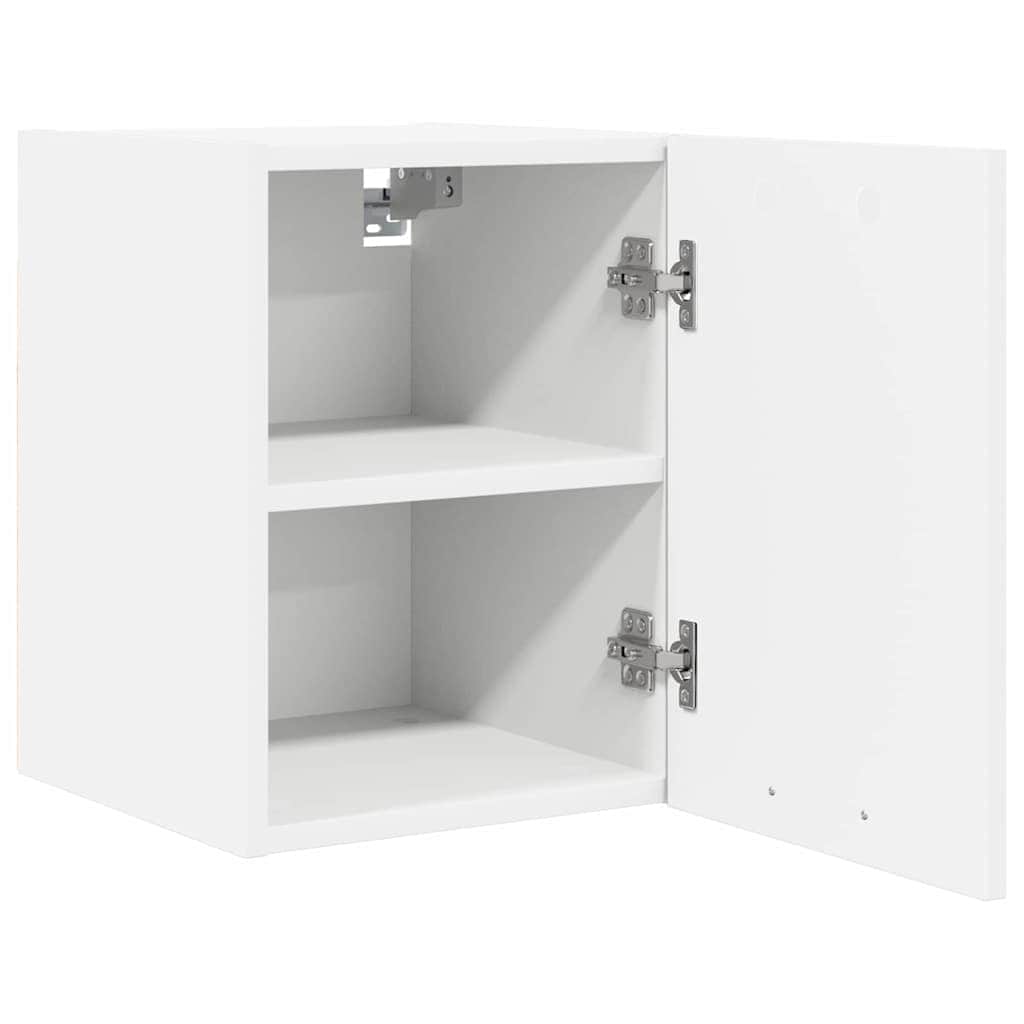 Wood finish - Elegant Hanging Cabinet Riga White Engineered Wood - Durable