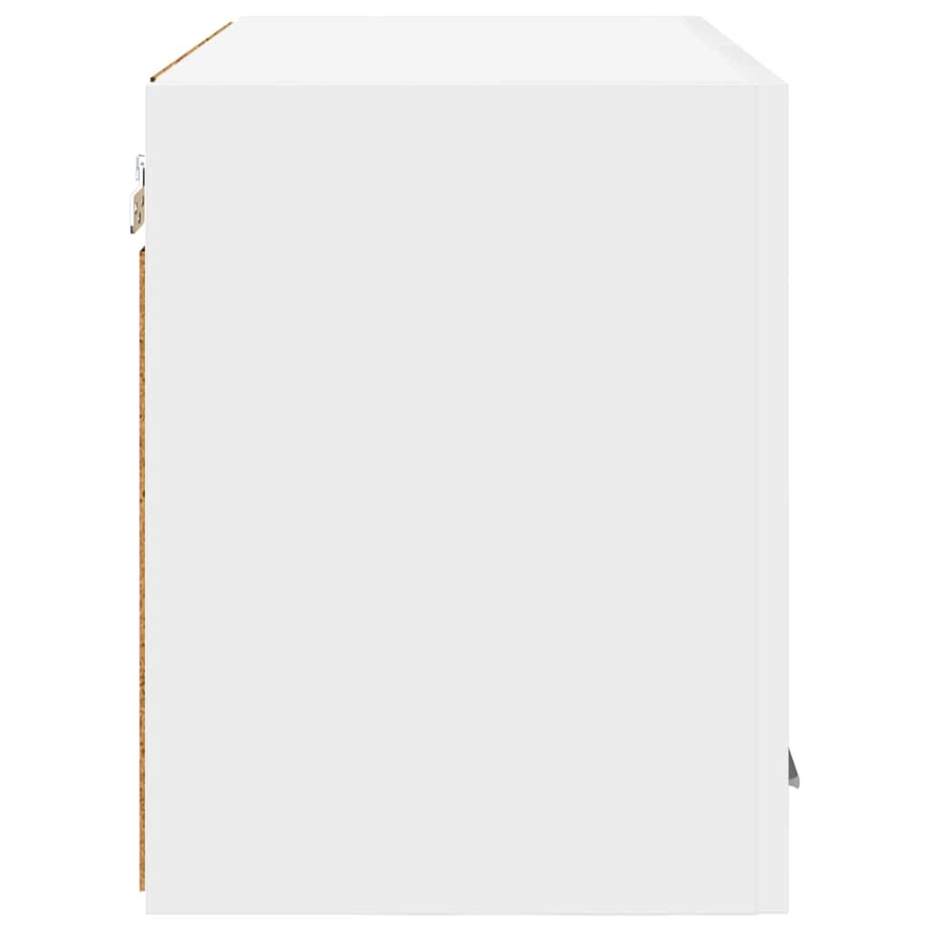 Elegant Hanging Cabinet Riga White Engineered Wood - Home Dacor | White colour