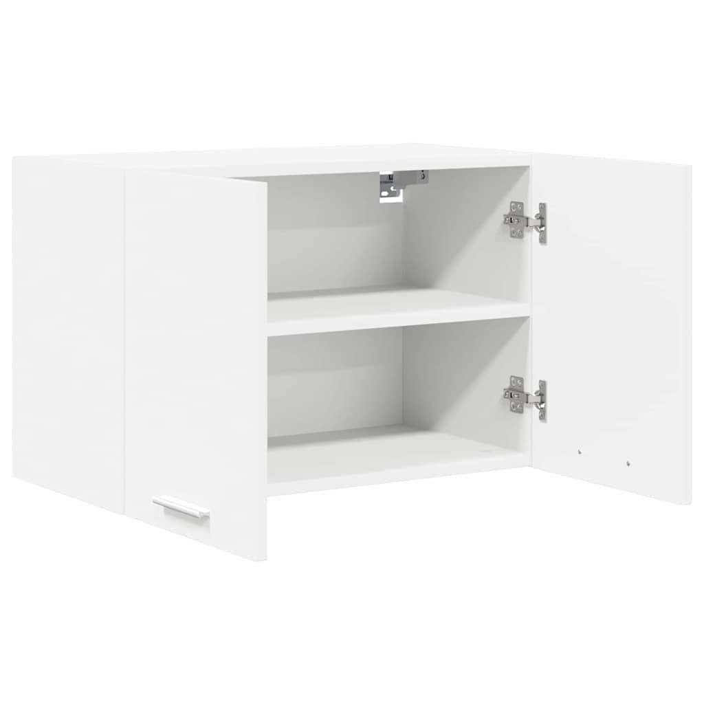 Wood finish - Elegant Hanging Cabinet Riga White Engineered Wood - Home Dacor