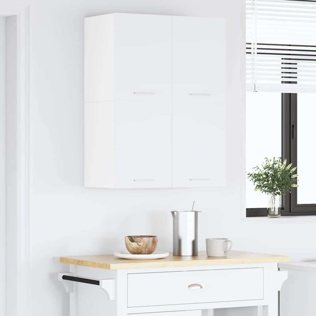 Elegant Hanging Cabinet Riga White Engineered Wood - Home Dacor