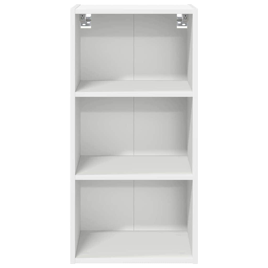 Wood finish - Elegant Hanging Cabinet Riga White Engineered Wood - Sleek Modern