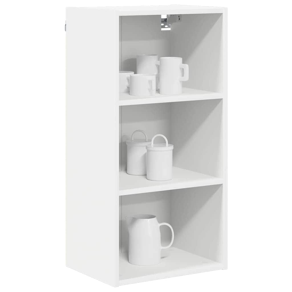 Elegant Hanging Cabinet Riga White Engineered Wood - Sleek Modern