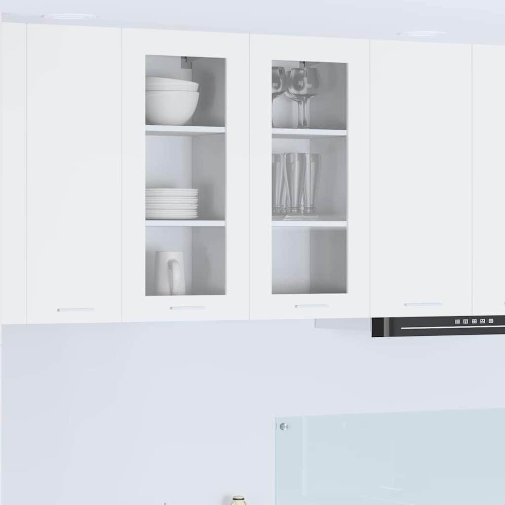 Elegant Hanging Cabinet Riga White Engineered Wood - Soft Upholstery