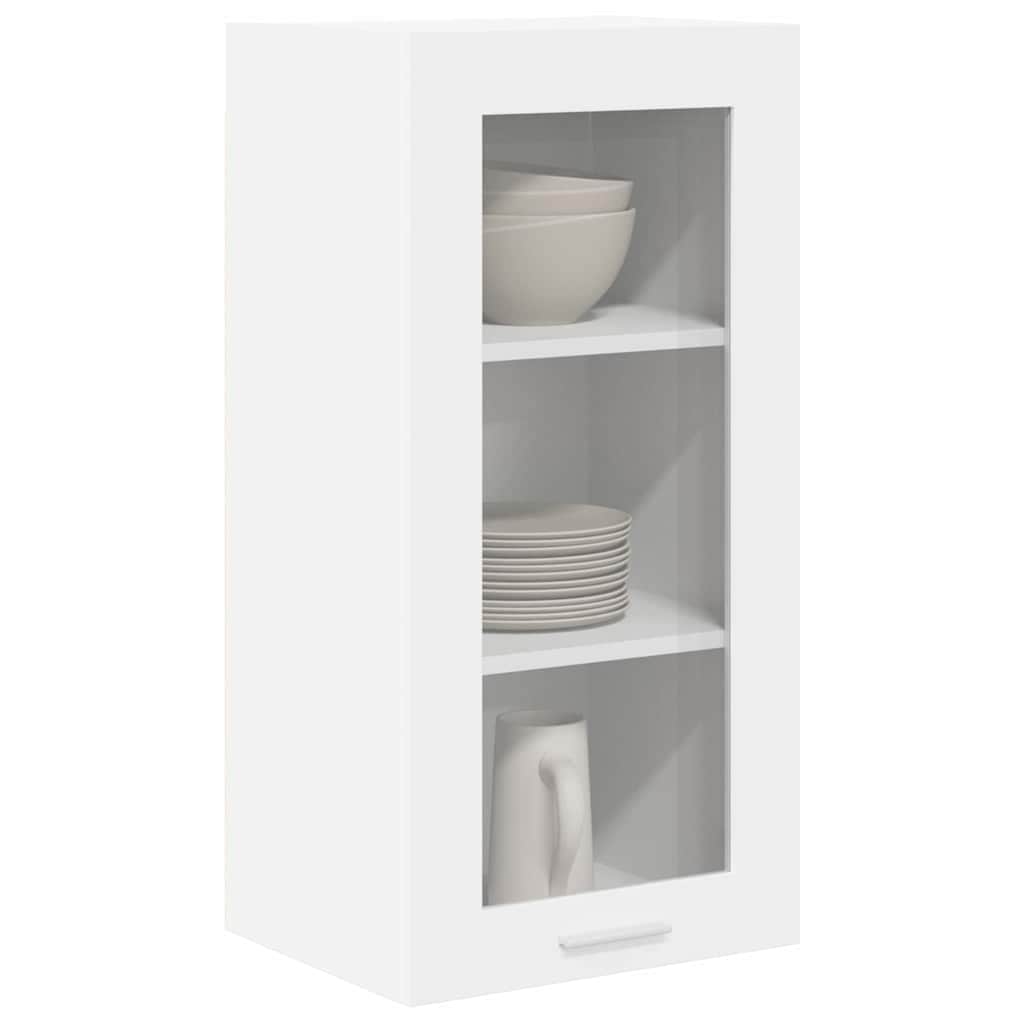 Elegant Hanging Cabinet with Shelf Riga 2 pcs White - Soft | White colour