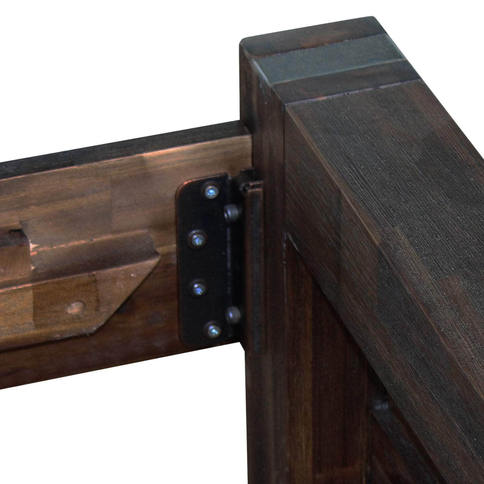 Elegant King Bed Frame in Solid Acacia Wood - Chocolate