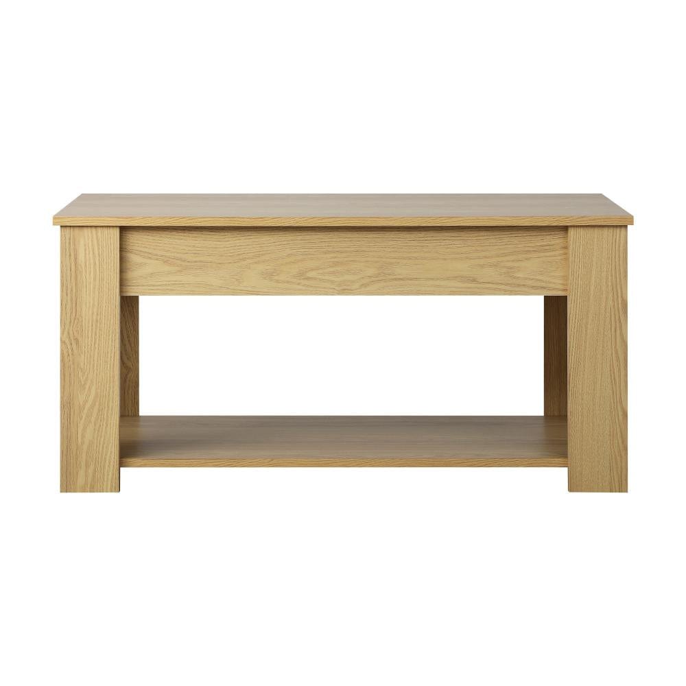 Elegant Lift-Up Top Coffee Table with White Finish and Ample Storage Space