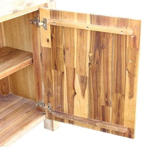 Elegant Oak Buffet Sideboard with Solid Acacia Frame and Drawers
