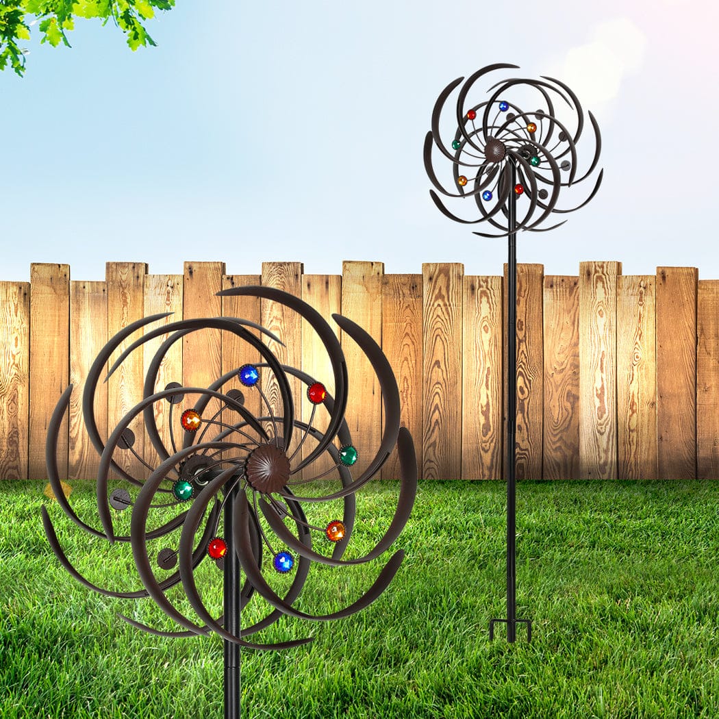 Garden Windmill Wind Mill Spinner Metal, Metal finish