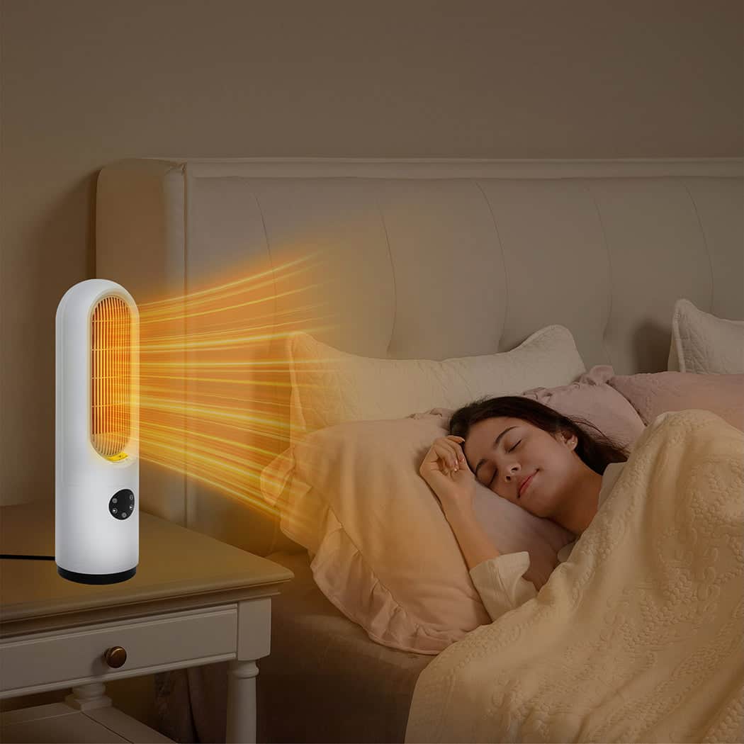 Elegant Portable Electric Heater Fan 1200W Home Office  Sleek Modern