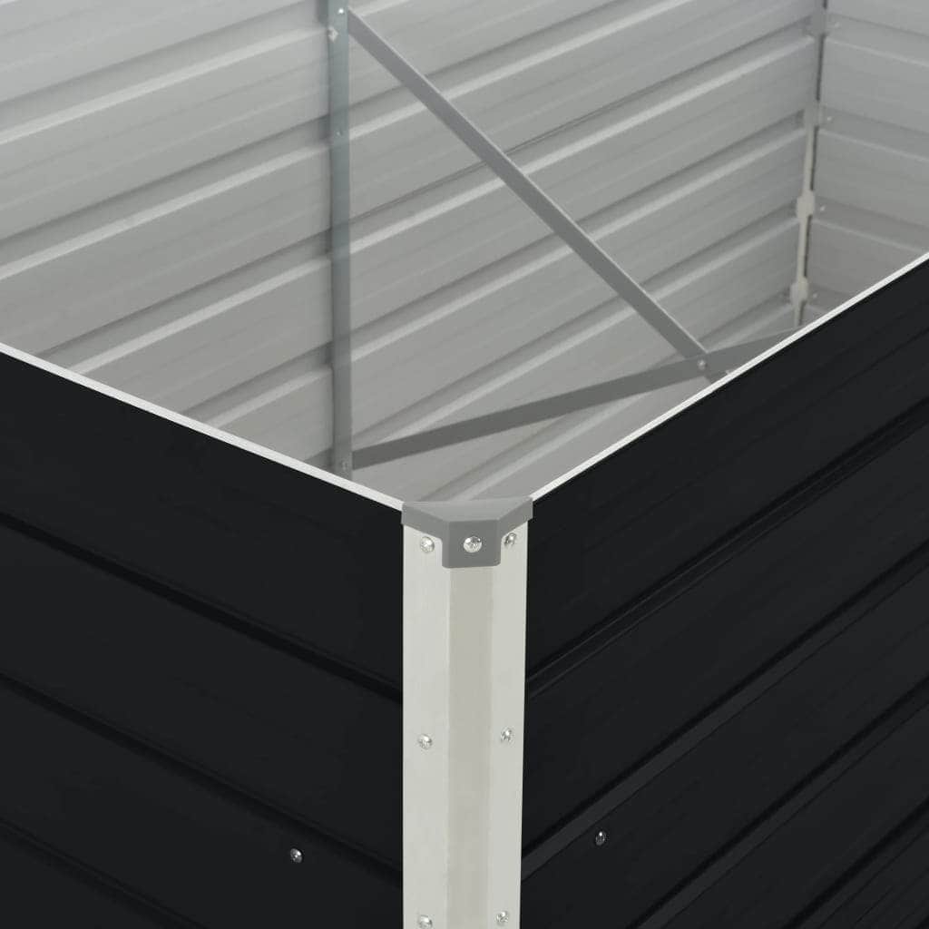 Elegant Raised Garden Bed Galvanised Steel Anthracite