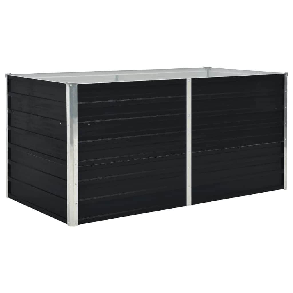 Elegant Raised Garden Bed Galvanised Steel Anthracite