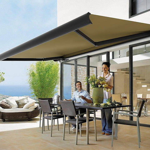 Elegant Retractable Folding Arm Awning - Heavy-Duty Motorised