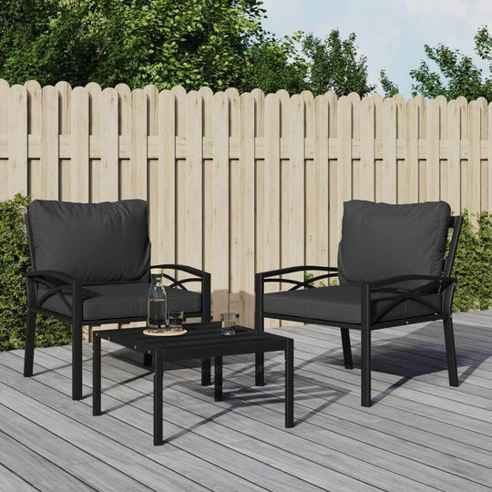Elegant Steel Garden Chair with Grey Cushions: A Stylish