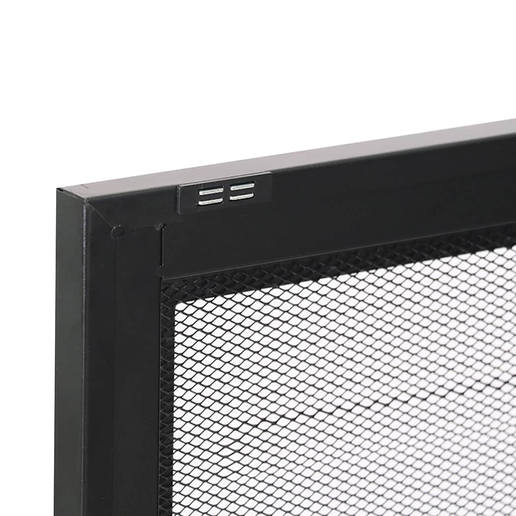 Elegant Storage Cabinet Steel Kitchen Black  Space-Saving Design