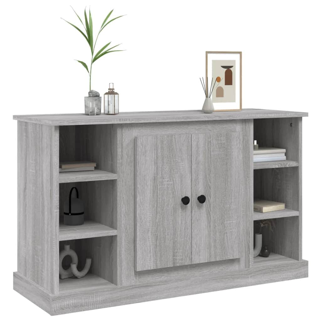 Elegant White Engineered Wood Sideboard