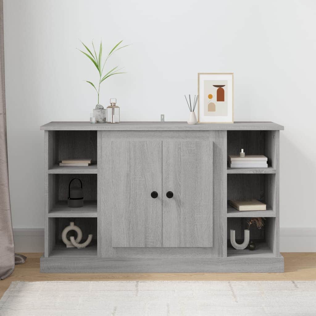 Elegant White Engineered Wood Sideboard